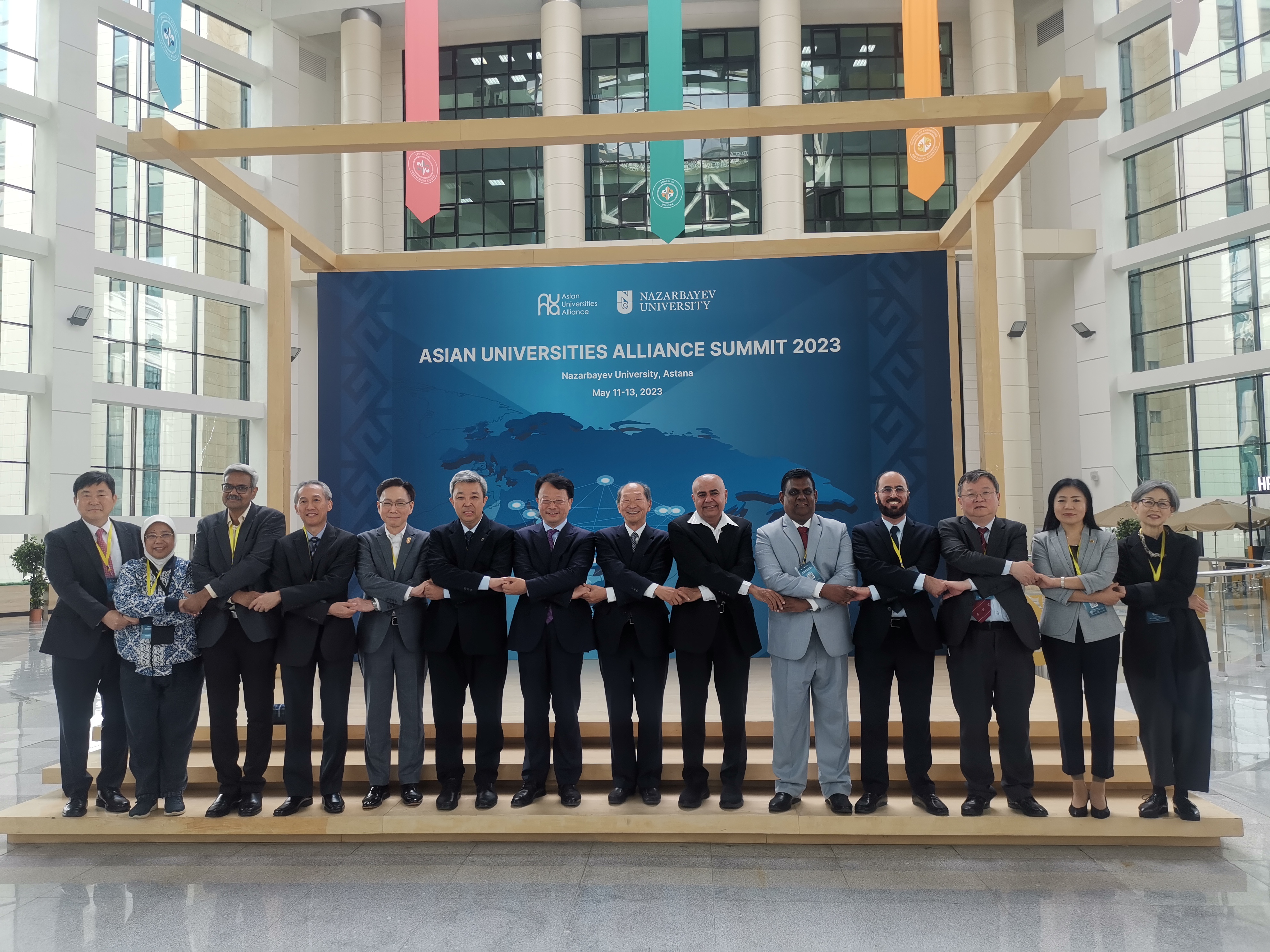HKUST Provost Prof. Yike GUO (third right) attends the Asian Universities Alliance Summit 2023, held from May 11-13 at Nazarbayev University in Astana, Kazakhstan.