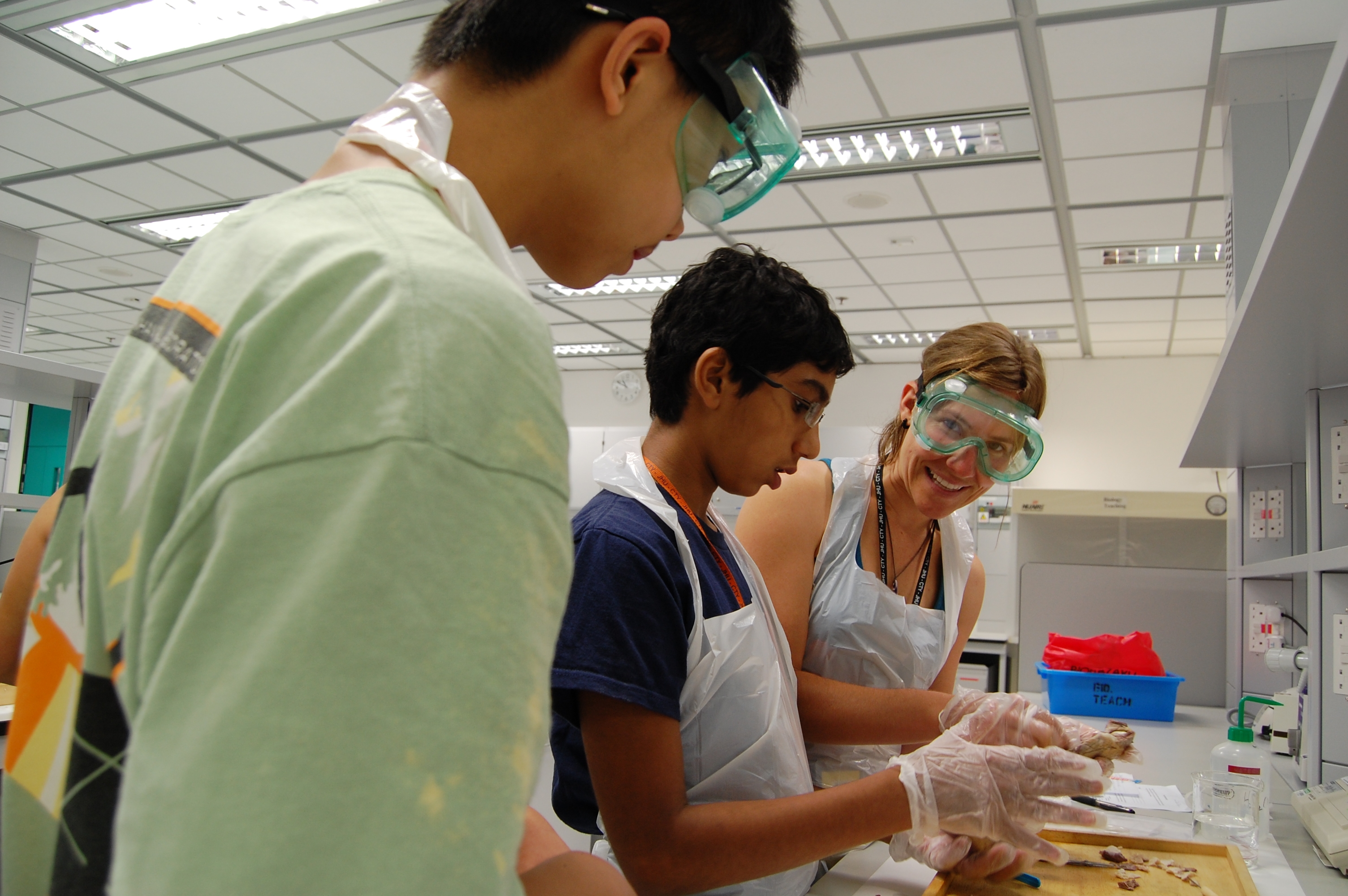 An Indian student practicing anatomy	