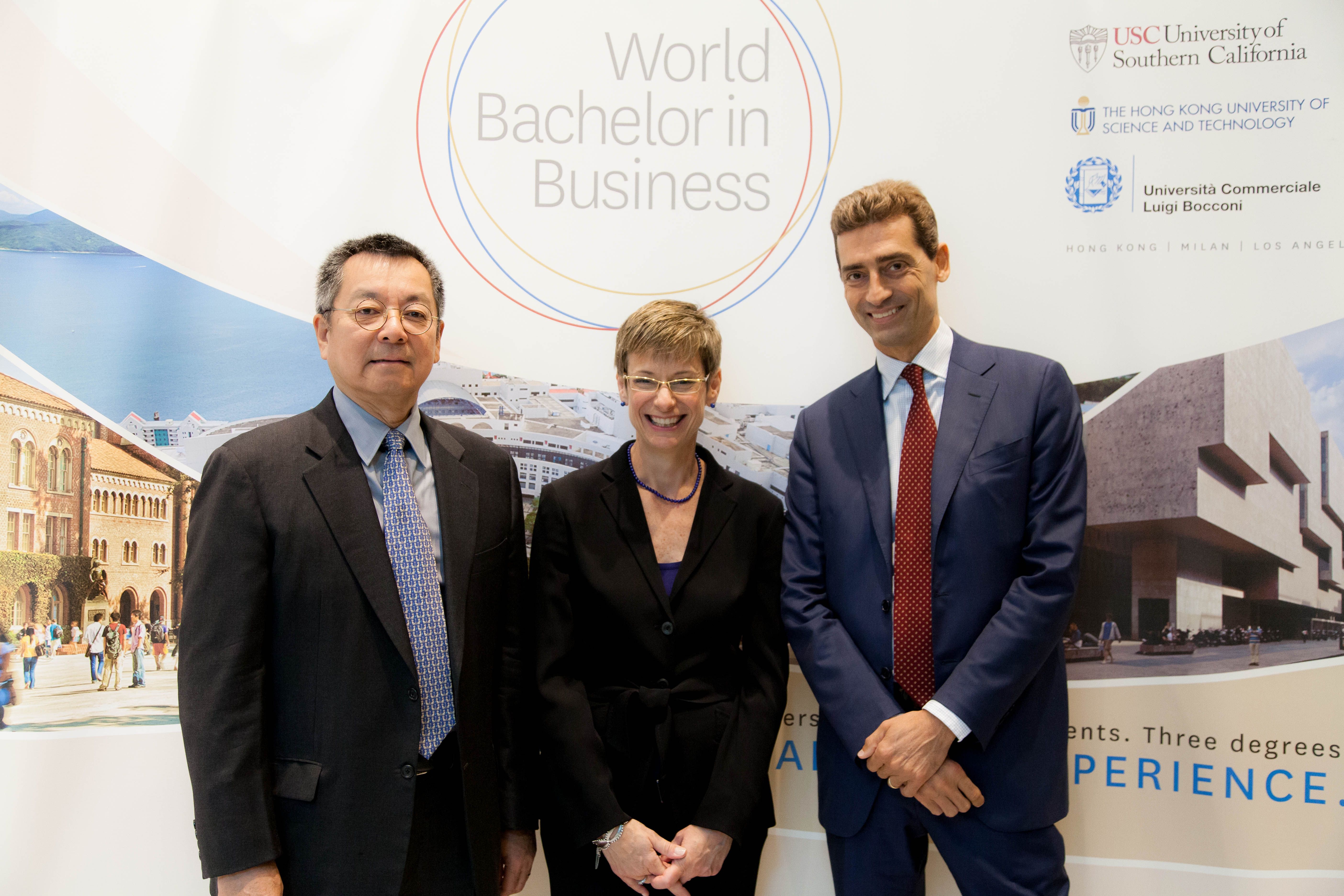 From left: HKUST Dr Eden Woon, USC Prof Elizabeth Garrett and Bocconi University Prof Andrea Sironi.
