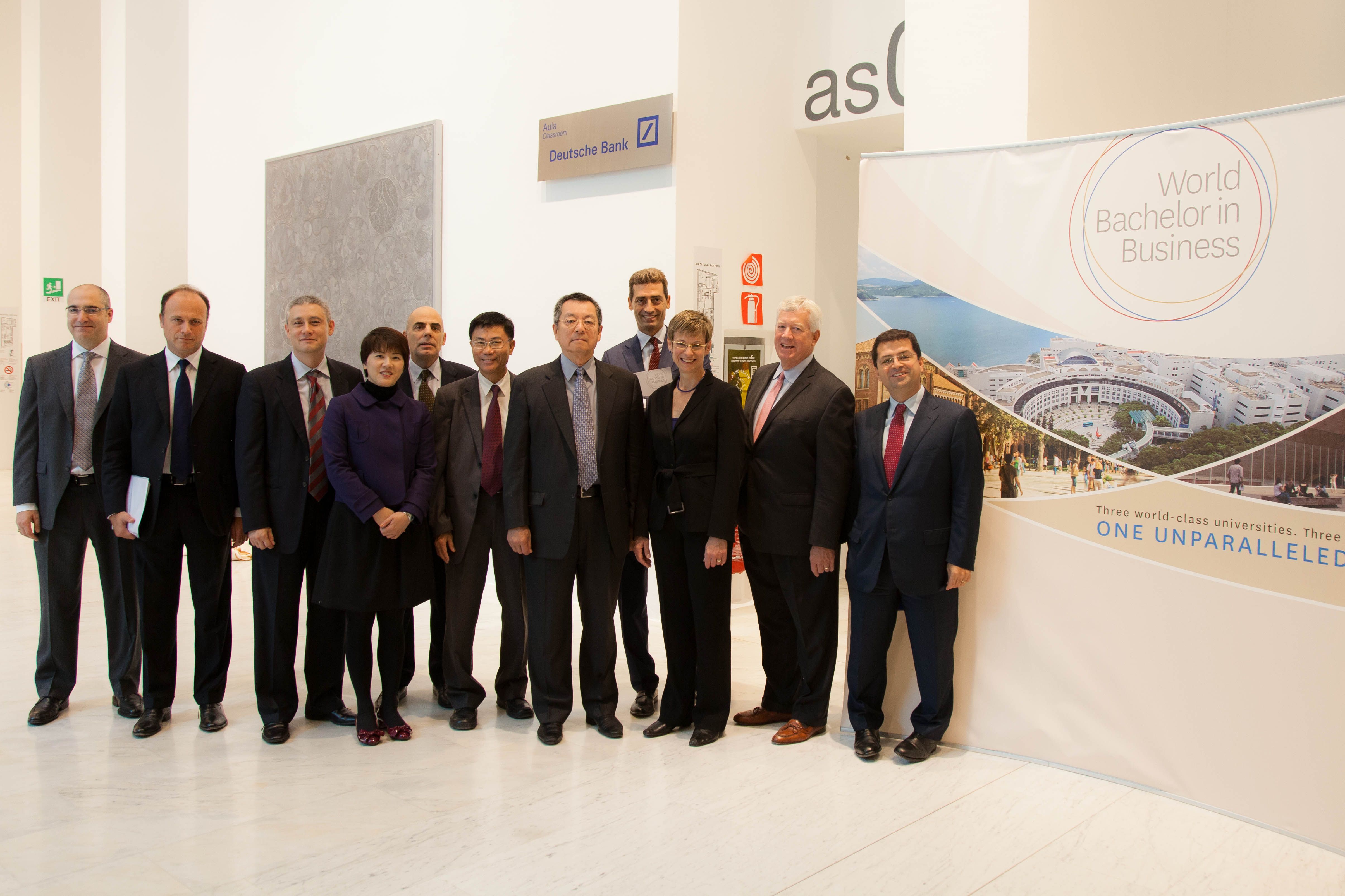 Delegates from three university partners at the program official launch event.