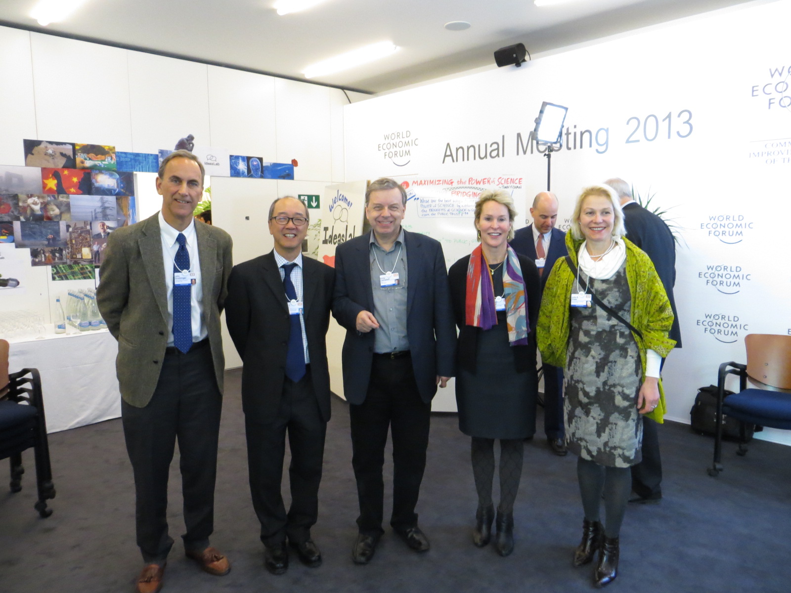  Prof Tony F Chan with prominent academics from his alma mater Caltech at the World Economic Forum Annual Meeting.