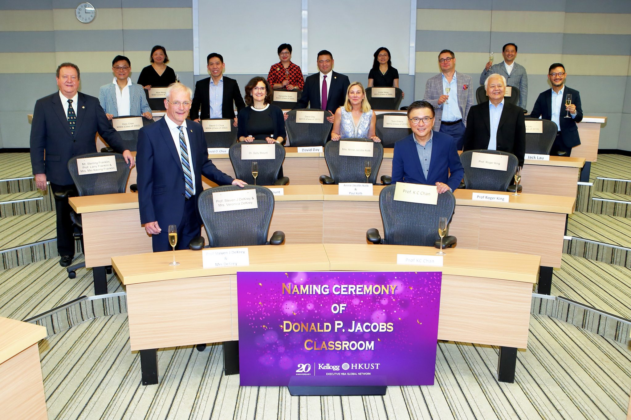  Names of donors are engraved on a brass plate to the chairs in the named classroom.